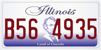 IL license plate B564935
