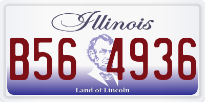 IL license plate B564936
