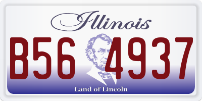 IL license plate B564937
