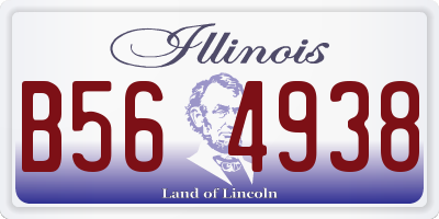 IL license plate B564938