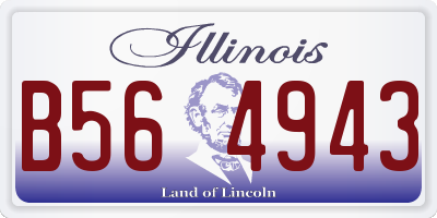 IL license plate B564943