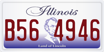 IL license plate B564946