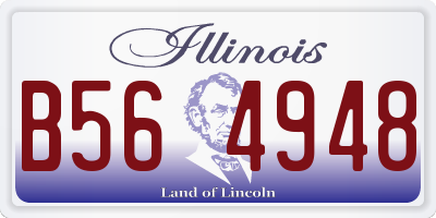 IL license plate B564948
