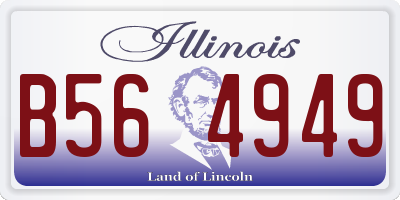 IL license plate B564949