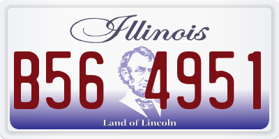 IL license plate B564951