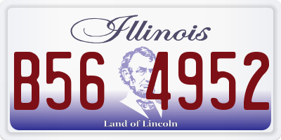 IL license plate B564952
