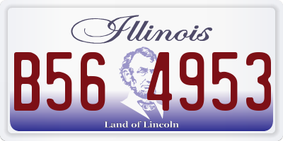 IL license plate B564953
