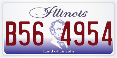 IL license plate B564954