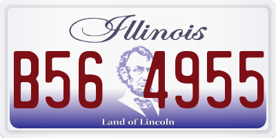 IL license plate B564955