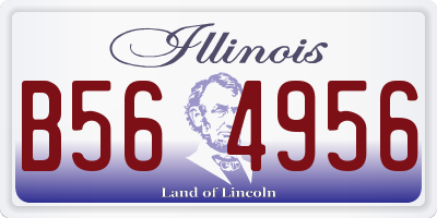 IL license plate B564956