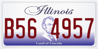 IL license plate B564957