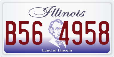IL license plate B564958