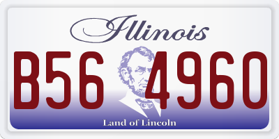 IL license plate B564960