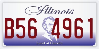 IL license plate B564961