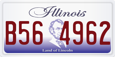 IL license plate B564962