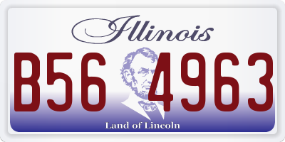 IL license plate B564963