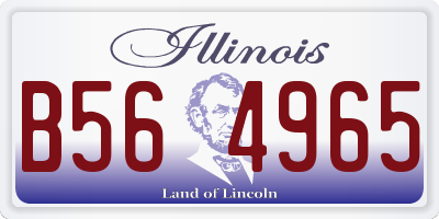 IL license plate B564965