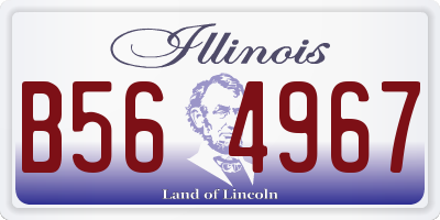 IL license plate B564967