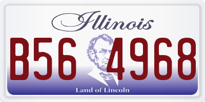 IL license plate B564968