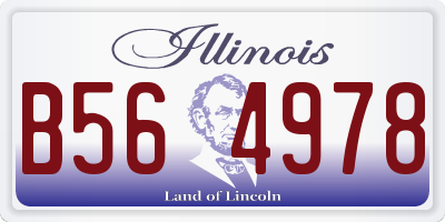 IL license plate B564978