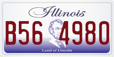 IL license plate B564980