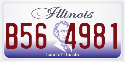 IL license plate B564981