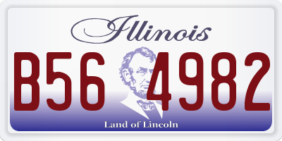 IL license plate B564982