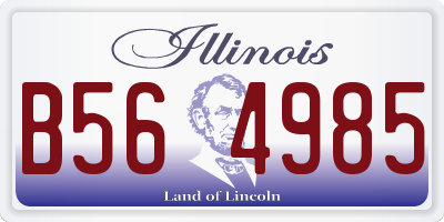 IL license plate B564985