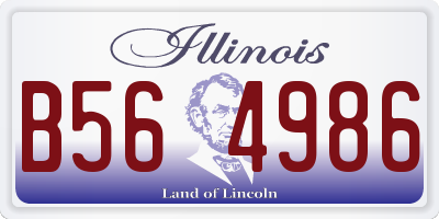 IL license plate B564986