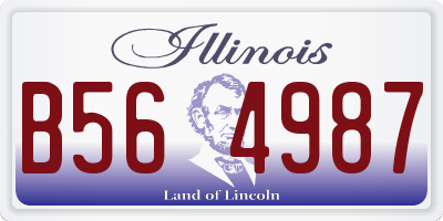 IL license plate B564987