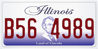 IL license plate B564989