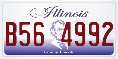 IL license plate B564992