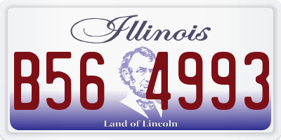 IL license plate B564993