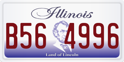 IL license plate B564996