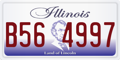 IL license plate B564997