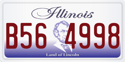 IL license plate B564998