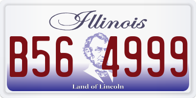 IL license plate B564999