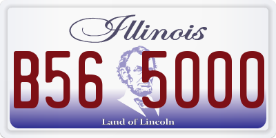IL license plate B565000