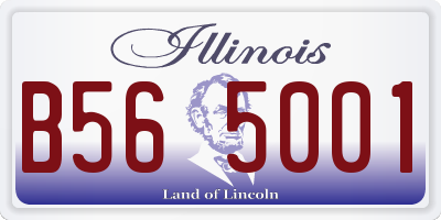 IL license plate B565001