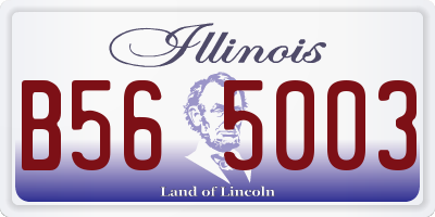 IL license plate B565003