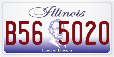 IL license plate B565020
