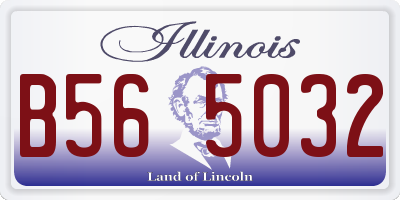 IL license plate B565032