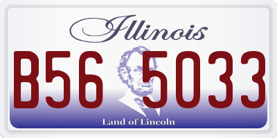 IL license plate B565033
