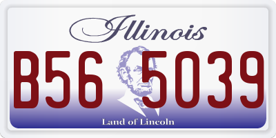IL license plate B565039