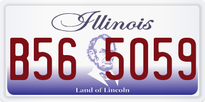 IL license plate B565059