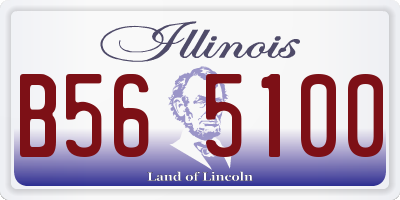 IL license plate B565100