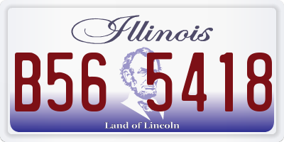 IL license plate B565418