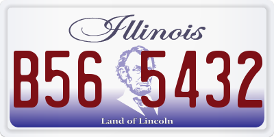 IL license plate B565432