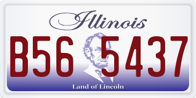 IL license plate B565437