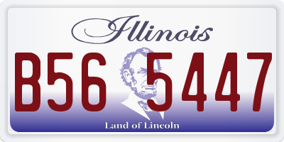 IL license plate B565447